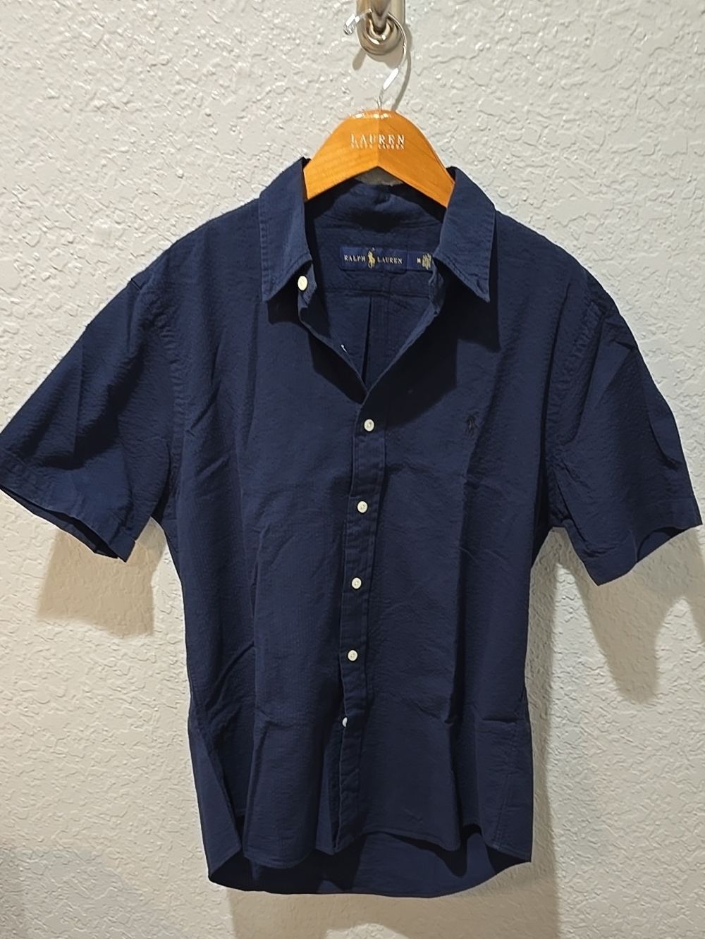 Ralph Lauren Navy Short-Sleeve Button-Down Shirt